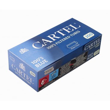 CARTEL filter tubes 100 mm BLUE, extra-long tubes with extra-long filter, 5 boxes = 1 unit