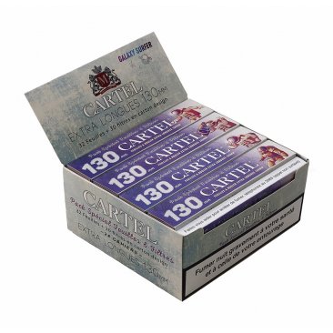 CARTEL Rolling Papers Extra Long + Tips, 13 mm length, 1 box (24 booklets) = 1 unit