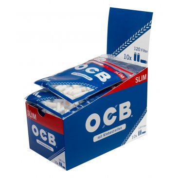OCB Slim Filter, 6 x 15 mm, 120 filters per bag, 1 box = 1 unit