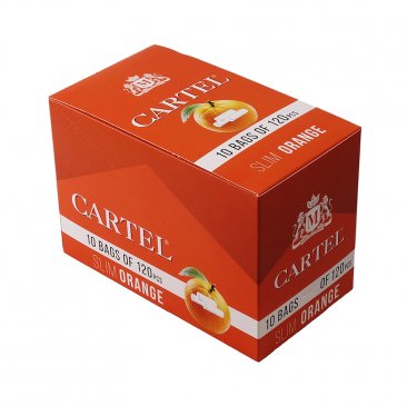 CARTEL Slim Filter Tips Orange, 6 x 15 mm, 1 box (10 bags) = 1 unit